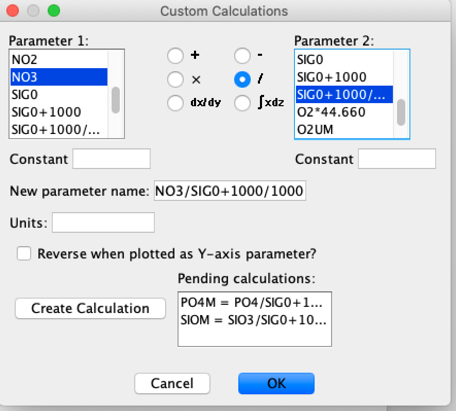 JOA Custom Calculations Pane